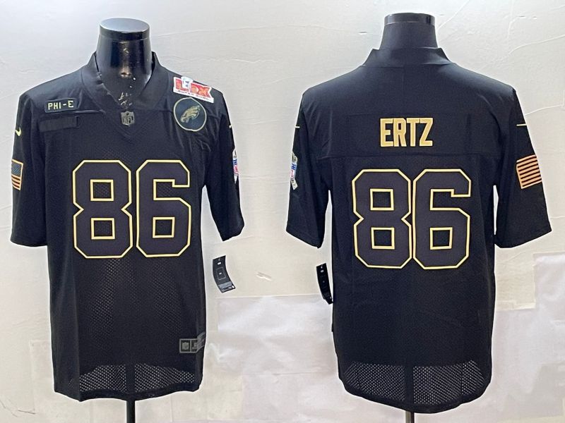 Men Philadelphia Eagles #86 Ertz Black 2025 Nike Salute to Service Limited NFL Jersey style 2->philadelphia eagles->NFL Jersey